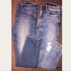 Two pairs of men’s skinny jeans